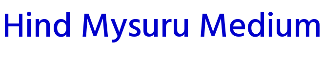 Hind Mysuru Medium font